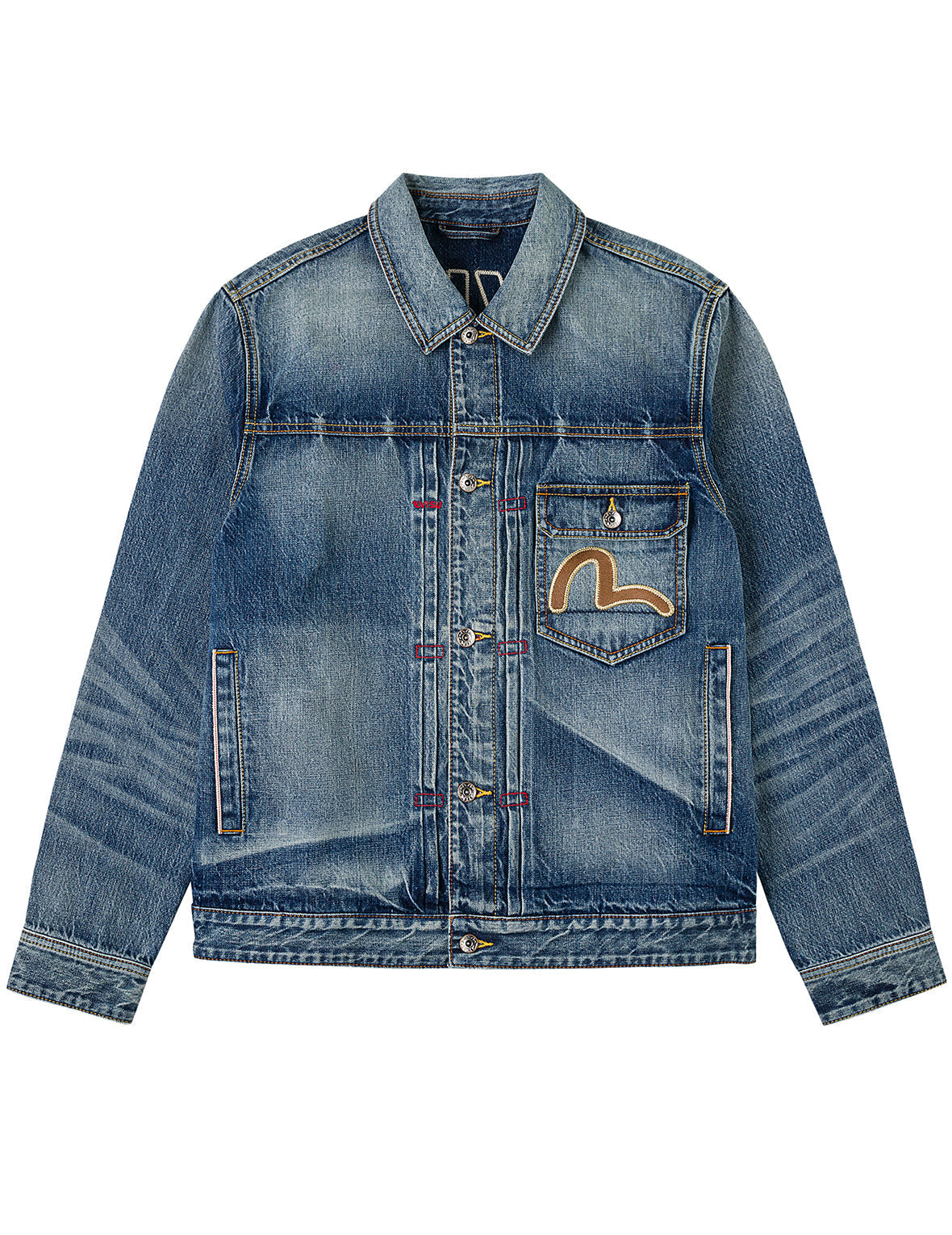 Evisu & Seagull Appliqué Chinese Denim Jacket